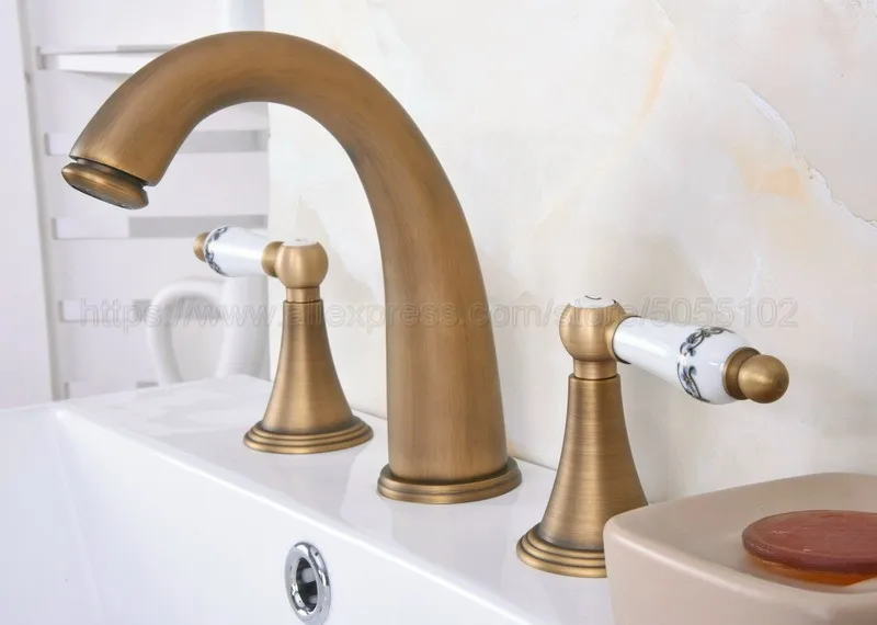 3 шт. античный латунный Смеситель для ванной комнаты ванны модный смеситель