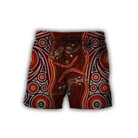 3d print mens shorts summer beach shorts australia in my heart indigenous painting art pants culture casual fashion streetwear