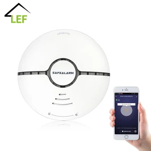 wifi smart smoke fire alarm sensor detector home security system alarm wireless smart life tuya app control powered by battery free global shipping