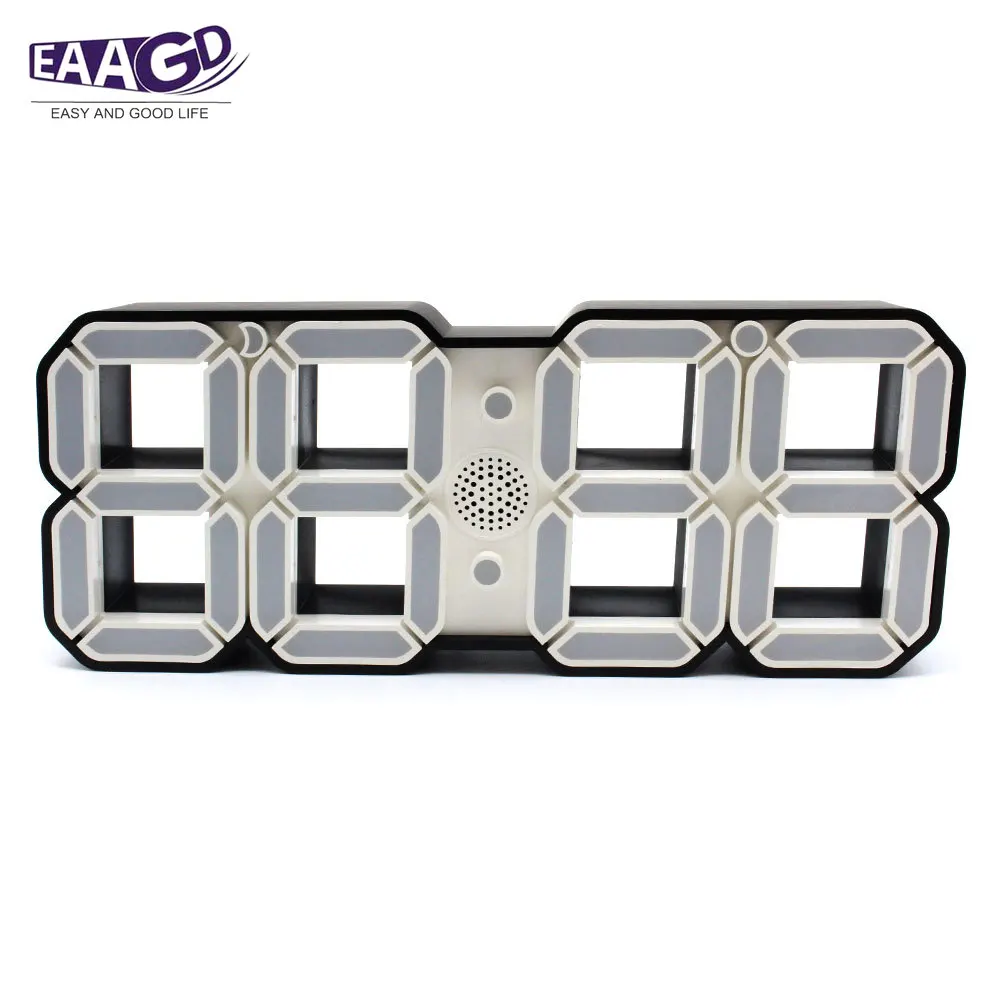 

1Set 3D LED Digital Alarm Clock Multi-Function Electronic Wall Alarm Clock 3 Adjustable Brightness for Home Office, Desk