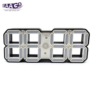 1set 3d led digital alarm clock multi function electronic wall alarm clock 3 adjustable brightness for home office desk free global shipping