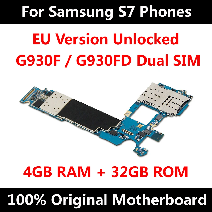 Оригинальная материнская плата для Samsung Galaxy S7 G930F G930FD две SIM карты Заводская