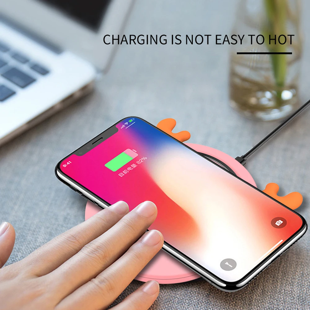 Madevil Беспроводное зарядное устройство 10 Вт Беспроводная зарядка для xiaomi mi 9 iPhone X XS
