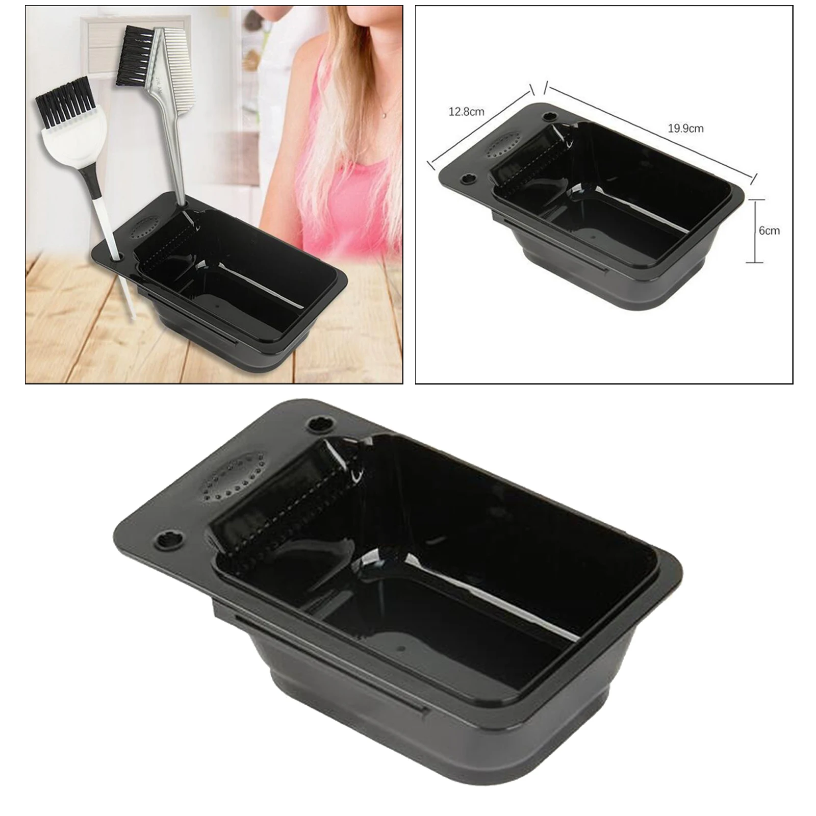 

Hair Dye Tools Hair Coloring Bowl Salon Hairdressing Coloring Dye Tinting Dyeing Mixing Bowl Black for Hair Color Dye for DIY
