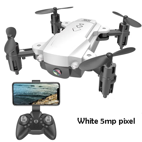 Дешевый складной мини-Дрон 4K HD широкоугольная камера антенна Wi-Fi fpv Квадрокоптер высота удерживает длительный срок службы батареи RC вертолет игрушки - Цвет: 5mp white