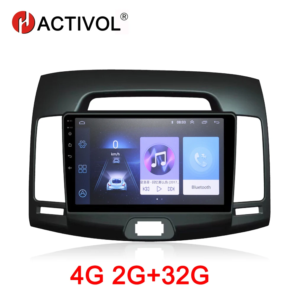 Автомагнитола HACTIVOL 2 Гб + 32 ГБ Android 8 1 стерео для Hyundai Elantra Корея 2008 2010 dvd gps плеер