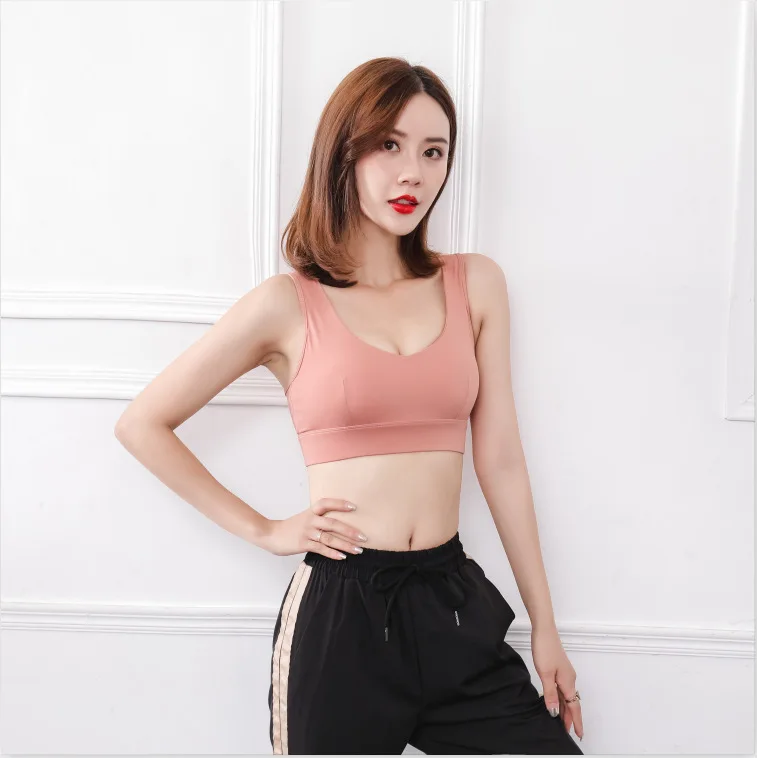 Американский женский топ для фитнеса ударопрочный бегущий собирающий