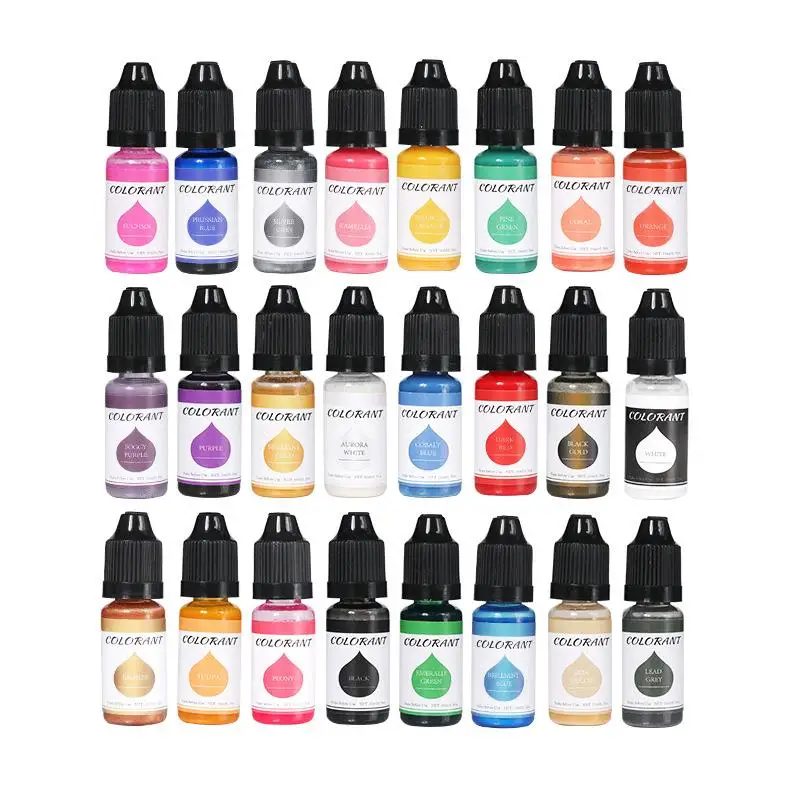 Эпоксидная смола пигмент 24 цвета 10 мл яркий кристальная Цветовая краска для