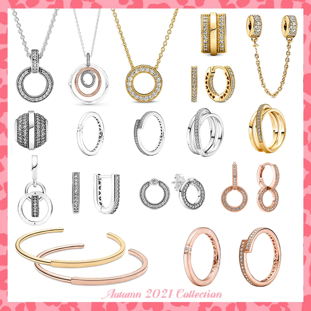 

New Fashion Bangle Fit Original Pandora Argent 925 Femme DIY Charms Beadeds Handmade custom Beads Femme Bracelets