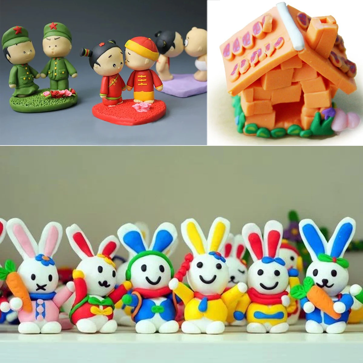 

32pcs DIY Oven Bake Polymer Clay Modeling Moulding Intelligence Toys for Kids Children (Assorted Color)