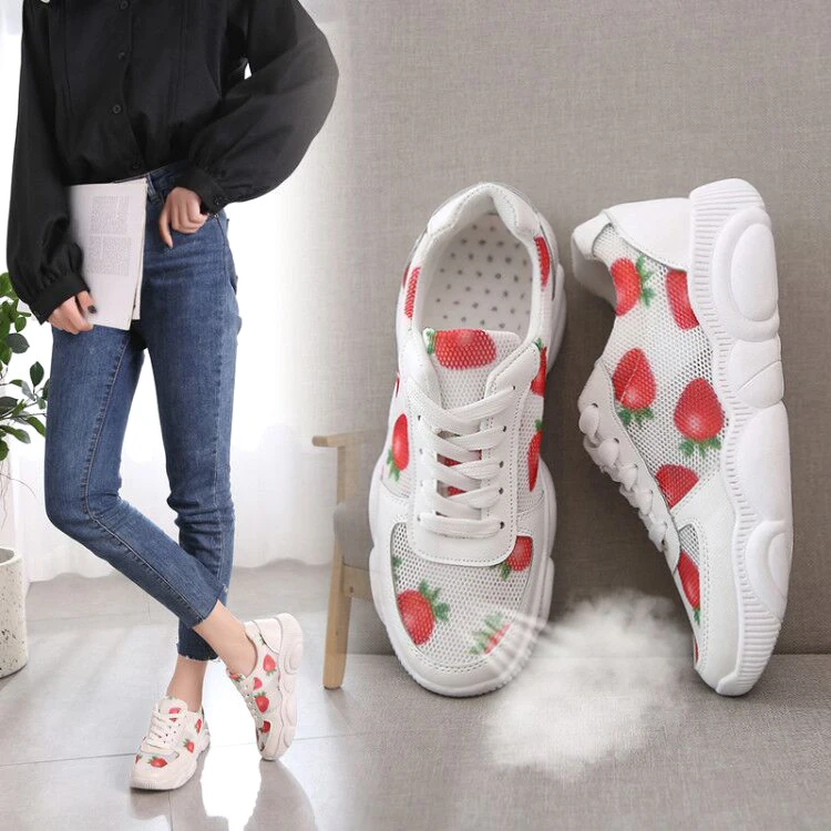 Новинка лета 2021 спортивная обувь в сеточку Женская Студенческая гонконгском