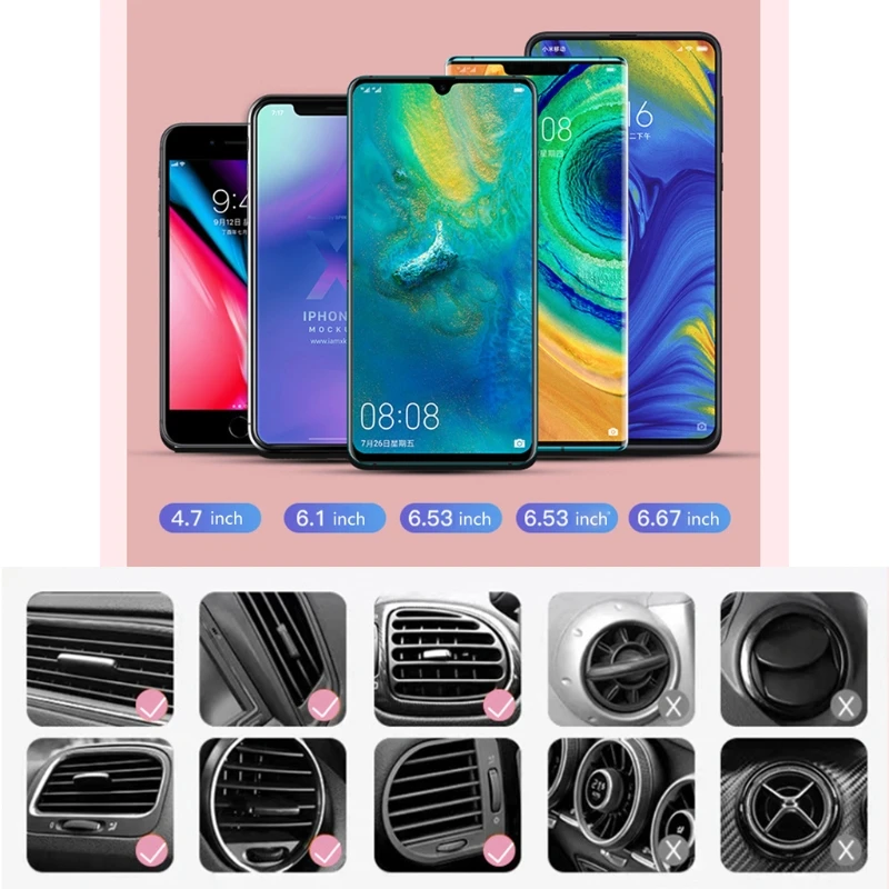 Автомобильный держатель для телефона RXJE вентиляционного отверстия безопасного