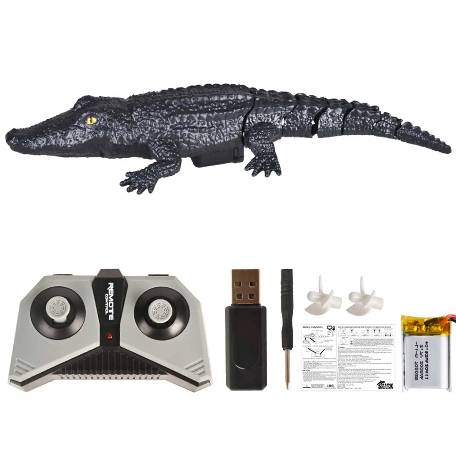 

Underwater Animal Toys Realistic RC Crocodile Boat Toy USB Charging Highly Simulated Tail Simulated Crocodiles