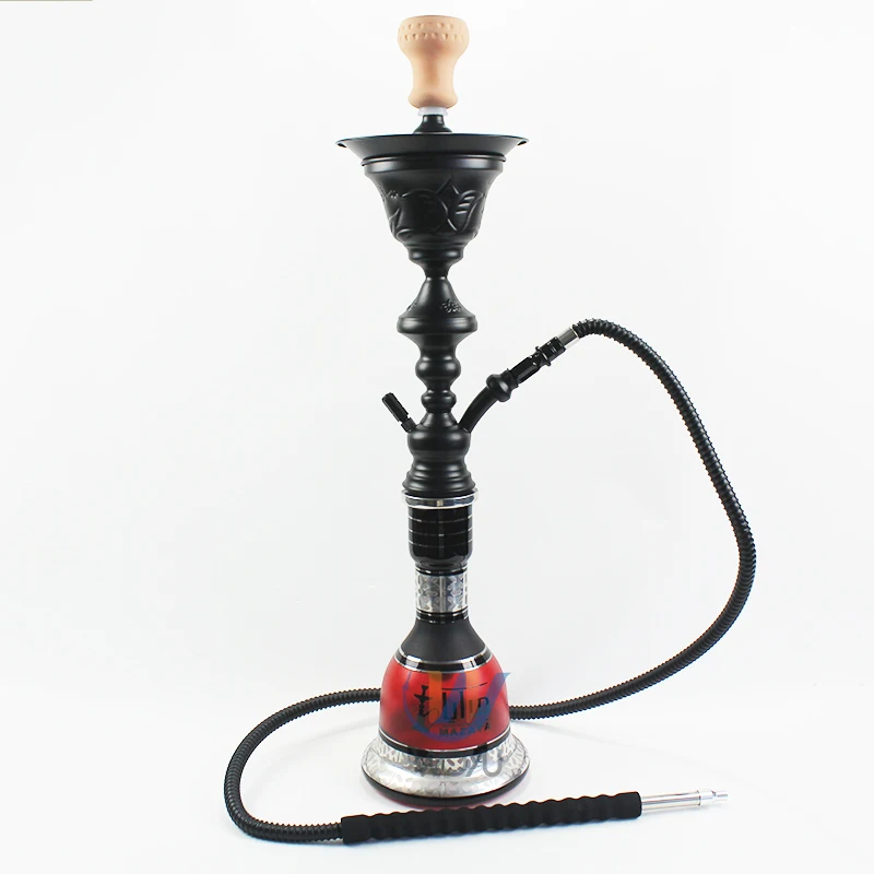 Классический кальян в арабском стиле Chicha большой стальной с держателем для льда