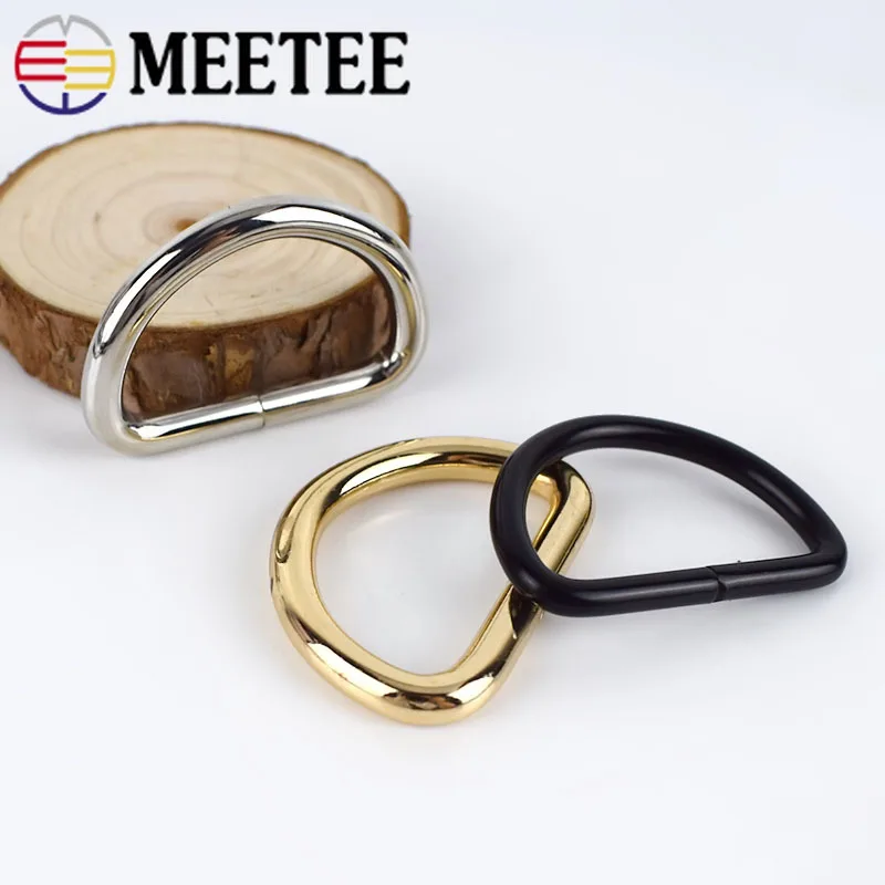 Meetee 10/30pcs 32mm Metal O D Ring Buckle Backpack Strap Hang Buckle DIY Luggage Hook Bag Hardware Decoration Accessories F4-6