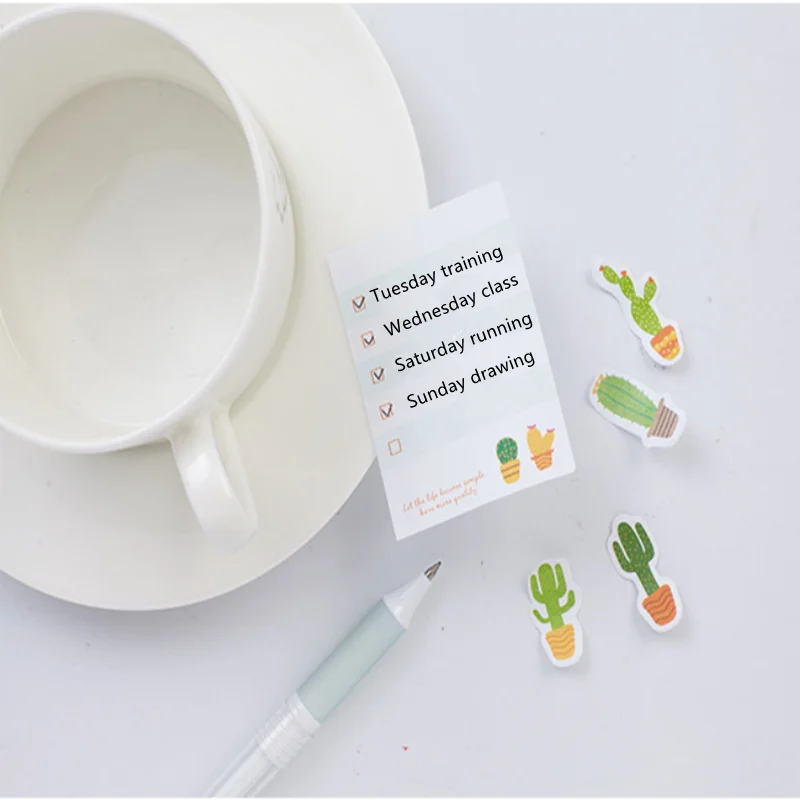 1 шт./лот Каваий кактус стикеры N Times Стикеры для заметок открыток сообщения