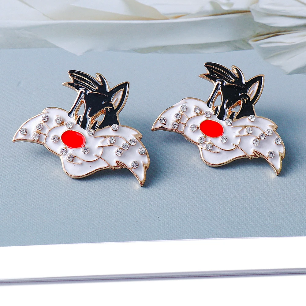 Funny Ear Ring Cute Statement Mini Stud Earrings For Women 2021 Colorful Stone Jewelry