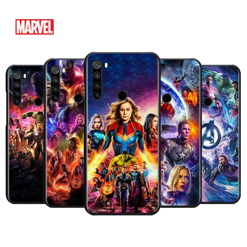 

Marvel The Avengers For Xiaomi Redmi Note 4 4X 5 5A 6 7 8 8T 7S 9S 9T 10 10S 5G Pro Prime Max Balck Soft Silicone Phone Case