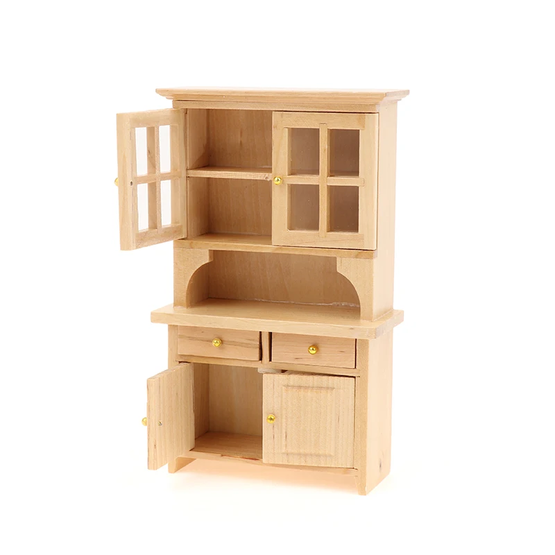 

1:12 Dollhouse Miniature Wood Bookcase Kitchen Cabinet Furniture Accessories
