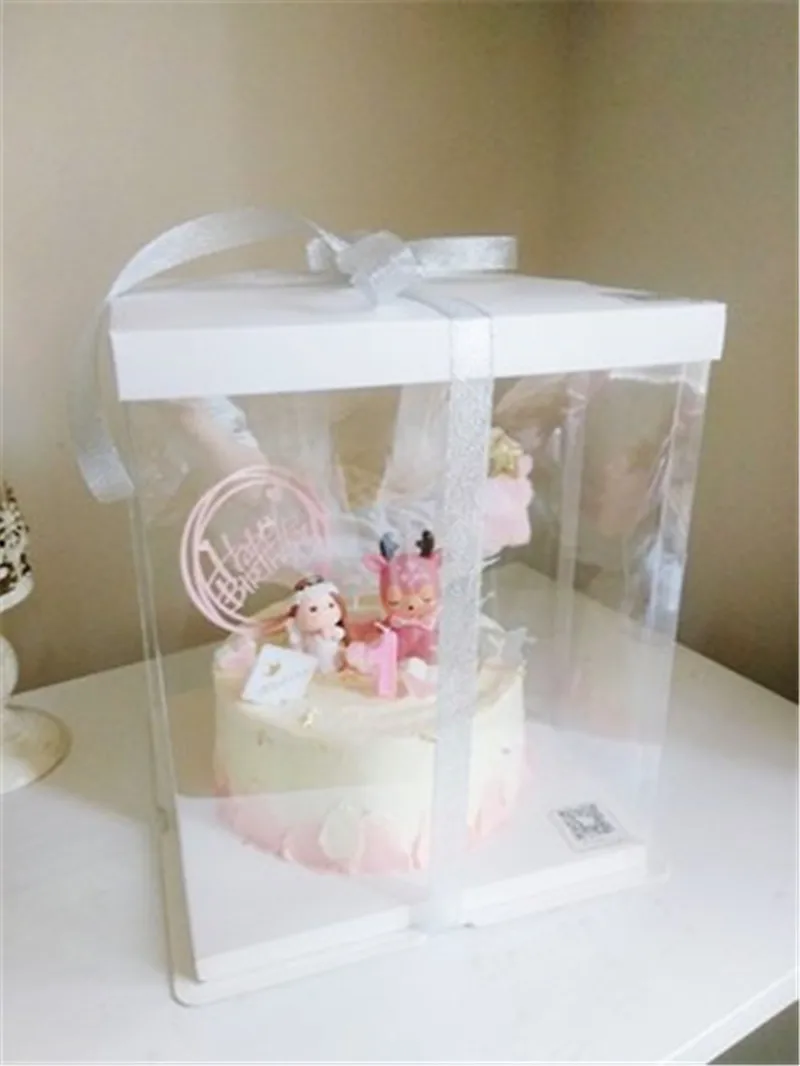 5 комплектов Прозрачная Круглая Коробка для выпечки бесцветная защитная пленка