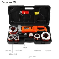 6 die heads electric pipe threader portable sleeve machine 220v galvanized threading tools