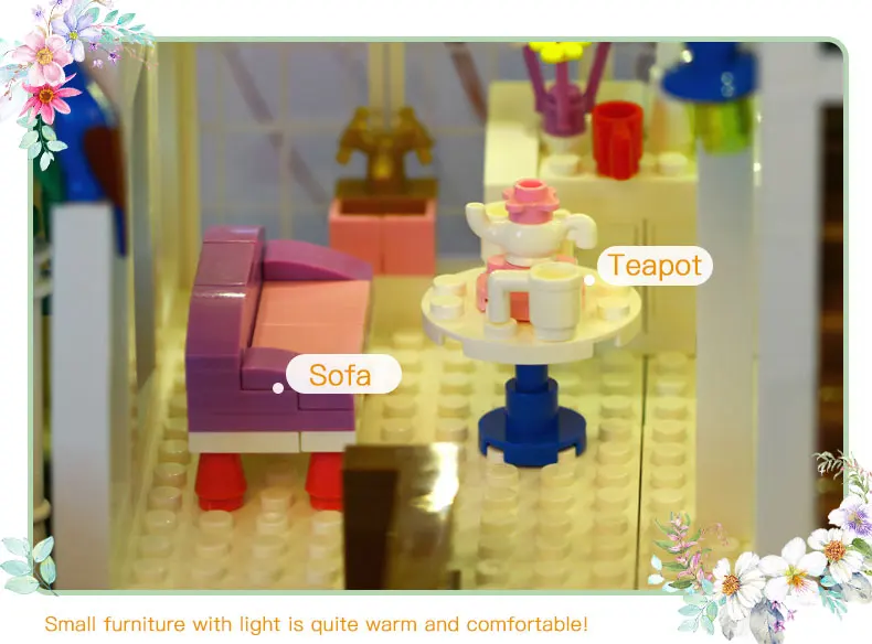 DHL 01202 MOC игрушки романтическое сердце набор с светильник USB строительный блок кирпичи развивающие игрушки как подарок на день Святого Валентина