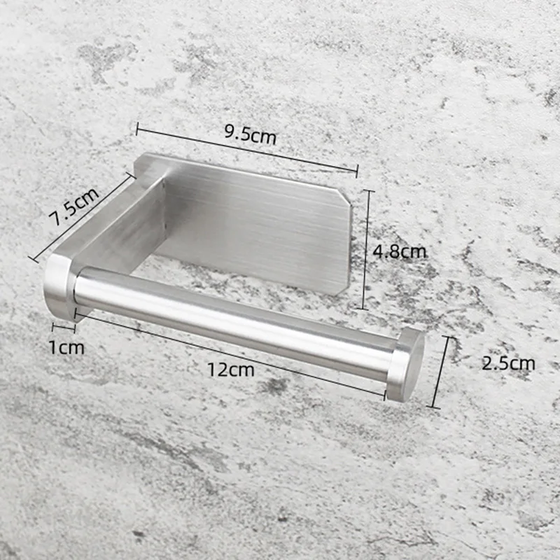 

304 Stainless Steel Paper Towel Rack Self Adhesive Paper Towel Holder For Kitchen and Bathroom