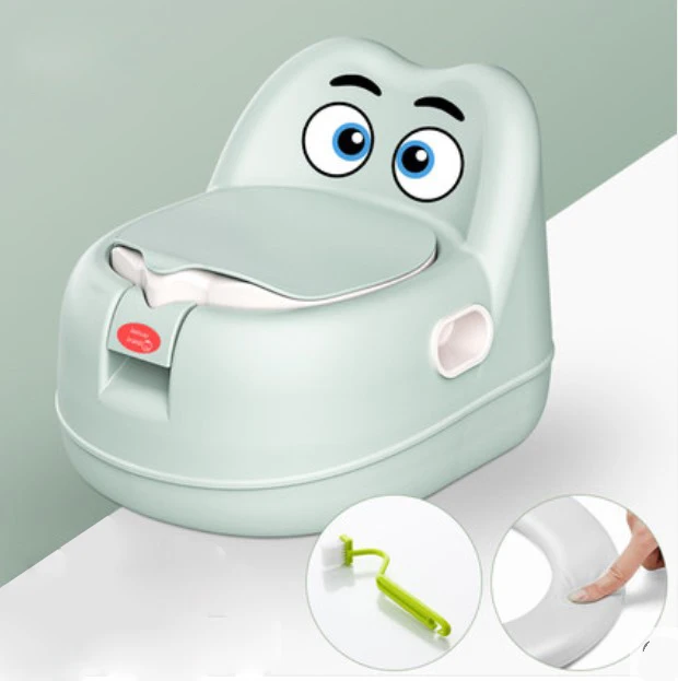 soft green Стиль красочный детский туалет мальчик девочка Горшок детский писсуар детское сиденье для унитаза обучение - Цвет: soft green