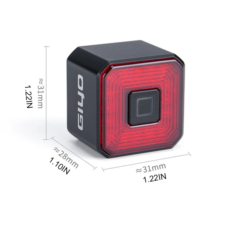 

Bicycle Night Riding Warning Tail Light Smart Brake Rechargeable Taillight Outdoor Safety Bike Light Sports Cycling