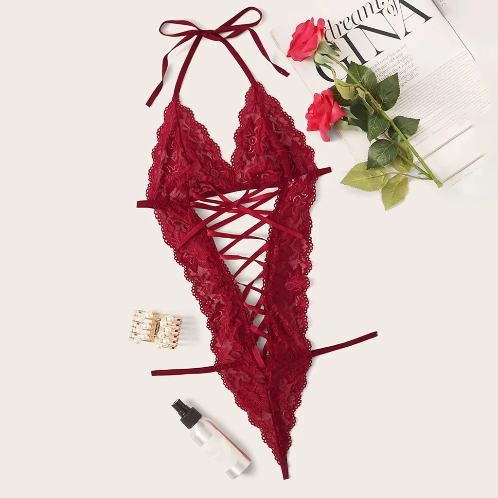 

Размера плюс, сексуальное нижнее белье, Для женщин выдалбливают Нижнее Белье Порно, Глубокий V-образный вырез, открытая спина, трико, экзотич...