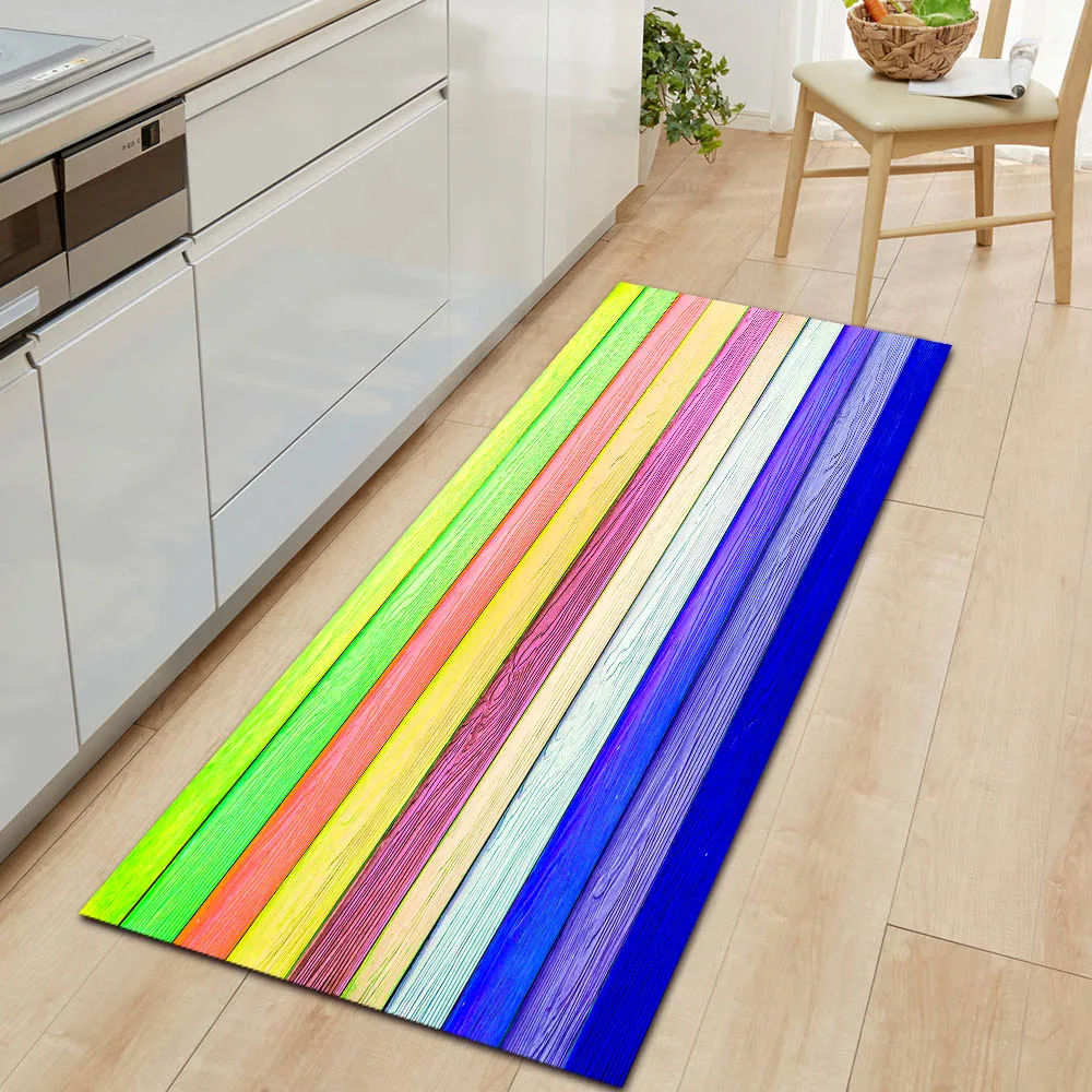 Цвет дерева зерновой коврик входная дверь дома Кухня Спальня прихожей тапочки