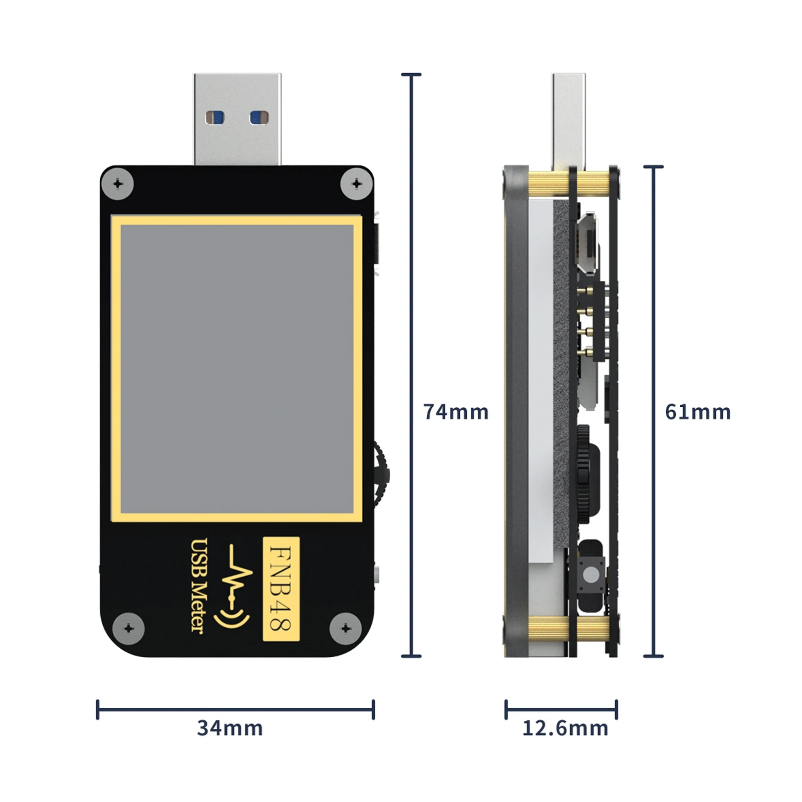 FNB48 PD триггер Вольтметр Амперметр ток и вольтметр USB тестер QC4 + PD3.0 2 0 PPS протокол