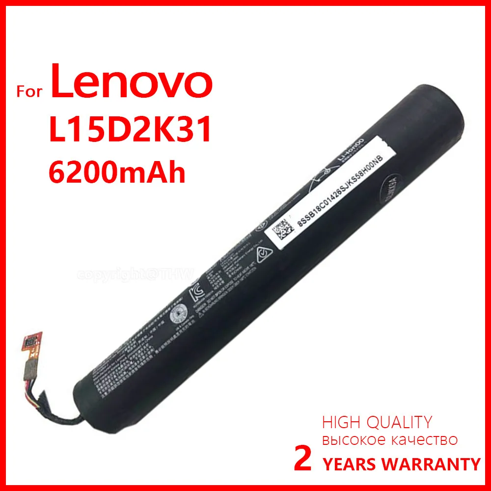 

100% Genuine L15D2K31 Battery For LENOVO YOGA 3 8.0 850M Yt3-850F YT3-850 YT3-850M YT3-850L L15C2K31 6200mAh 23.2WH Batteries