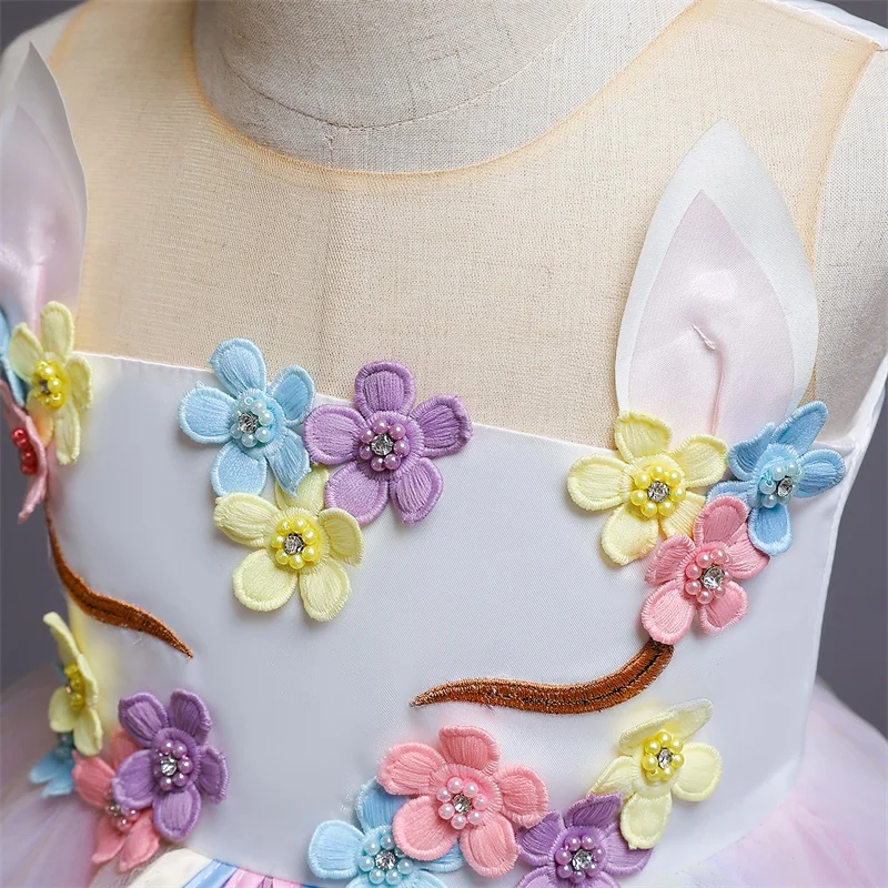 2021 дети девочки Единорог детское платье вечерние платья принцессы на день