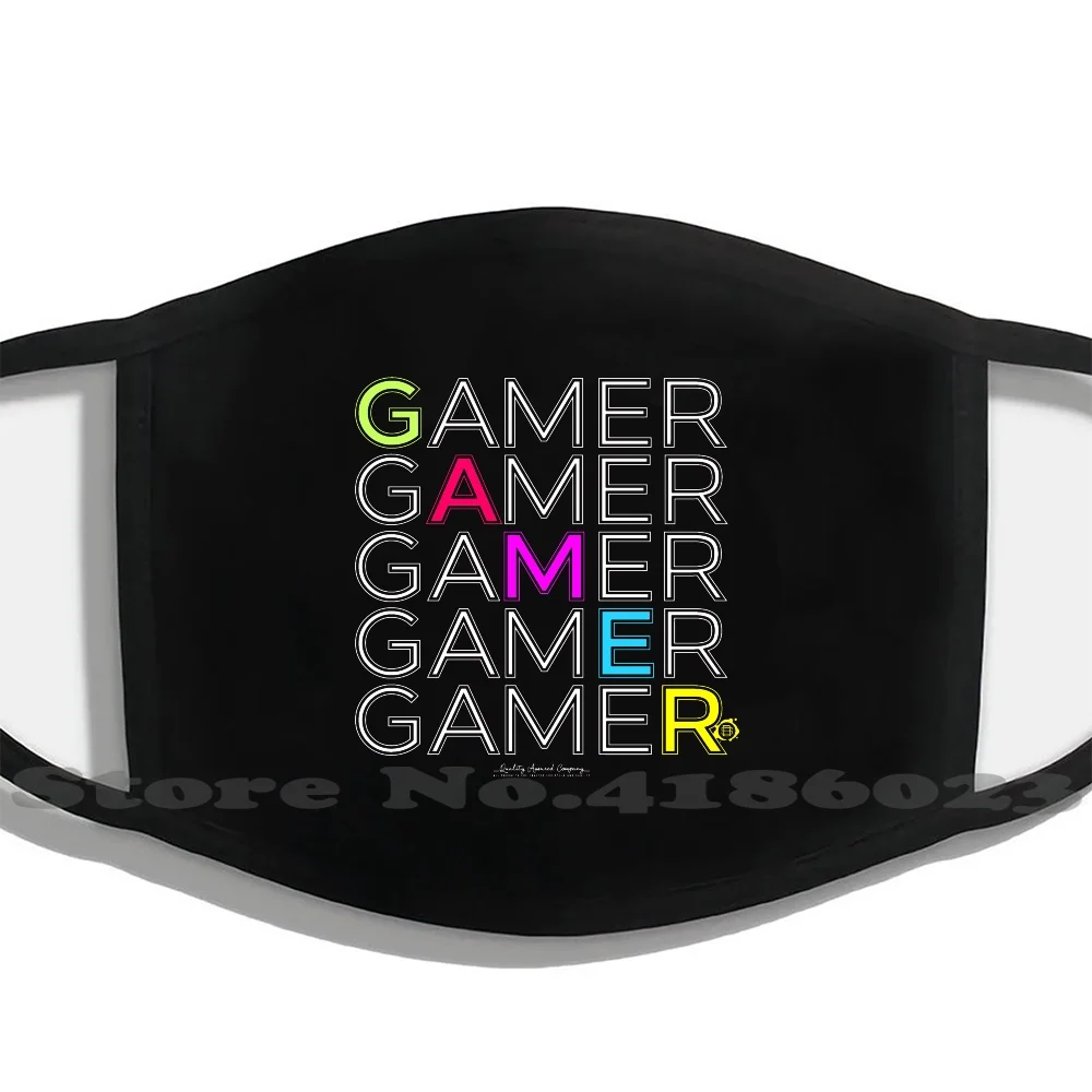 

Gamer Typography Diy Adult Kids Mouth Mask Face Masks Console Gaming Computer Vintage Retro Gaming Nerd Christmas Nintendo