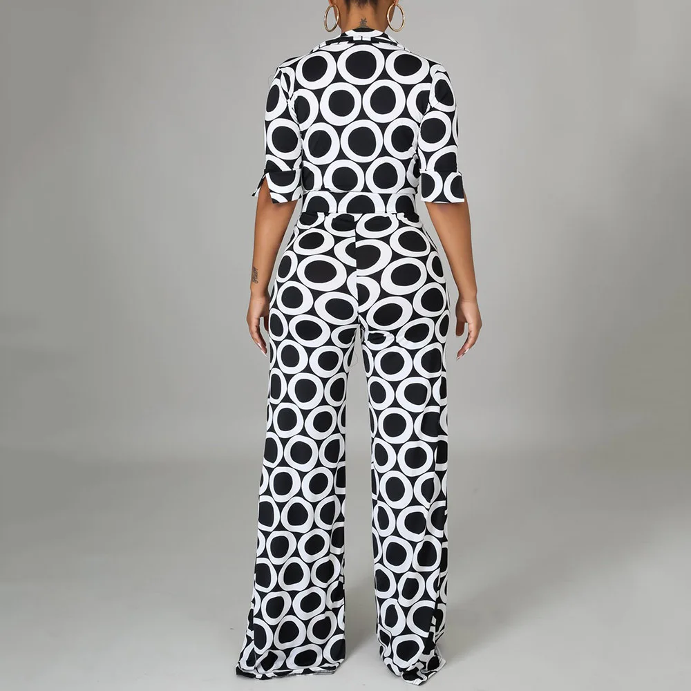 

African Long Printed Jumpsuits 2021 New Summer Elegant Work Wear Office One Piece Rompers High Waist Playsuits Female Fashion
