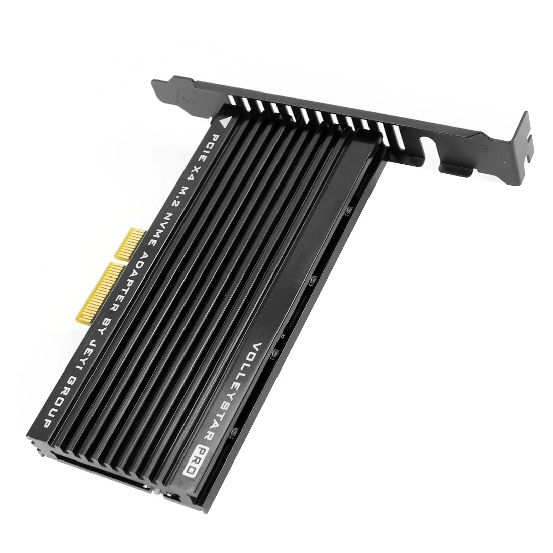 JEYI волейбольная звезда-PRO черный радиатор M.2 NVMe SSD NGFF к PCIE X4 адаптер Радиатор MKey порт карта PCI-E 3,0x4 полный скорость RGB LED