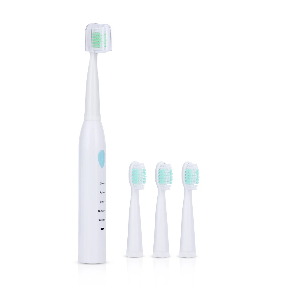 White blue AZDENT AZ-3Pro, электрическая зубная щетка, USB перезаряжаемая, мягкая щетина, щетка для зубов, 5 режимов, водонепроницаемая, для гигиены полости рта, дешевая - Цвет: White blue