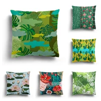 custom nordic ins tropical plant office fabric sofa cushion home pillowcase office nap cushion cover home decoration