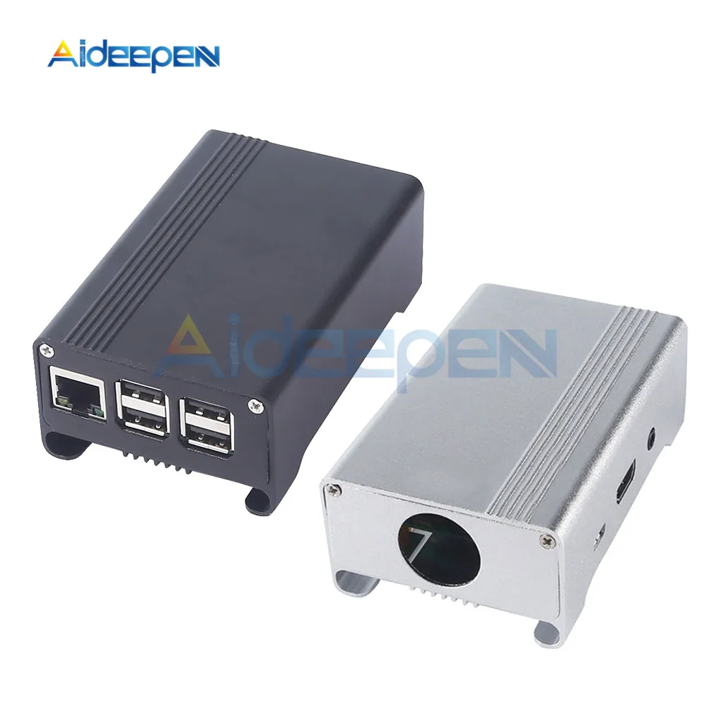 

For Raspberry Pi 3 Case Aluminum Alloy Protective Case With Cooling Fan Black Silver Gray Color