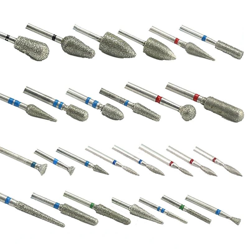 Алмазные фрезы для маникюра 1 шт. вращающиеся насадки электрического маникюрного