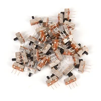 40pcs mini vertical toggle switches for diy electronic accessories ss12d00g3 slide switch 2 position spdt 1p2t 3pin pcb panel