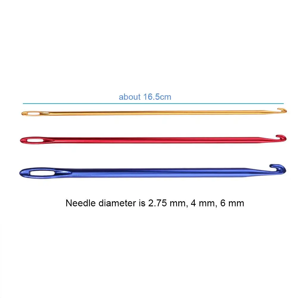 

DIY Crochet Hook Needles 9pcs Needles Weave Crafts Aluminum Multicolor Knitting for Household Mother Sewing Ornament