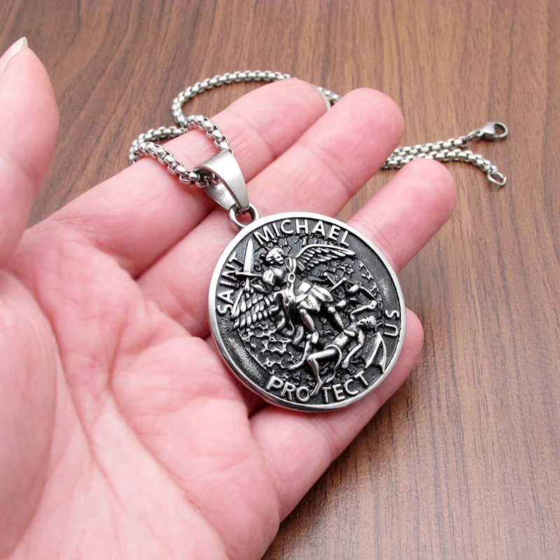 Бесплатная доставка подвеска в стиле панк из нержавеющей стали 316L серебристого