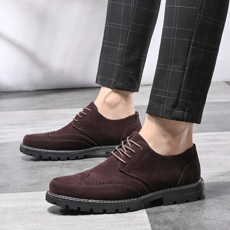

Men Shoes England Trend Casual Shoes Male Suede Oxford Wedding Leather Dress Shoes Men Flats Zapatillas Hombre