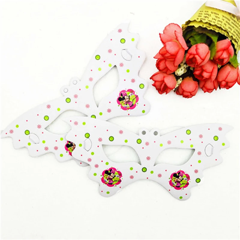 Disney 10pcs/lot Minnie Mouse Eye Cover Face Masks Party Decoration Supplies Baby Shower Children Birthday Favors | Дом и сад