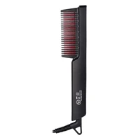 portable hair straightener brush lonic electric hair straightening comb 6 temp settings anti scald led display