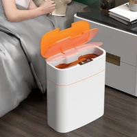 smart sensor trash can electric plastic toilet simple automatic trash can cover bedroom kosz na smieci household products dg50wb