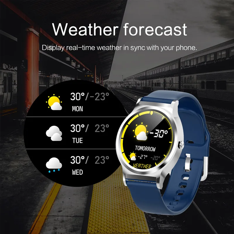 

CF98 Smart Watch Men 1.3 inch Full Touch Screen IP67 Waterproof Long Standby Weather Forecast Smartwatch for Android IOS