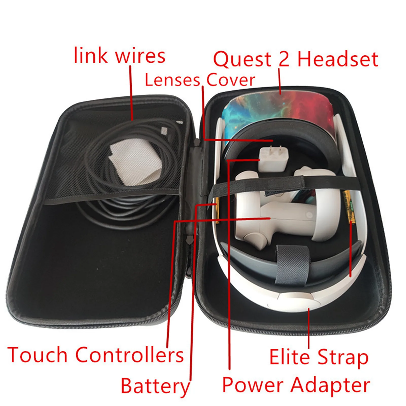 

VR Storage Bag Portable Travel Case For Oculus Quest 2 VR Headband Protection Bag Eva Hard Case Portable Shoulder Bag Box